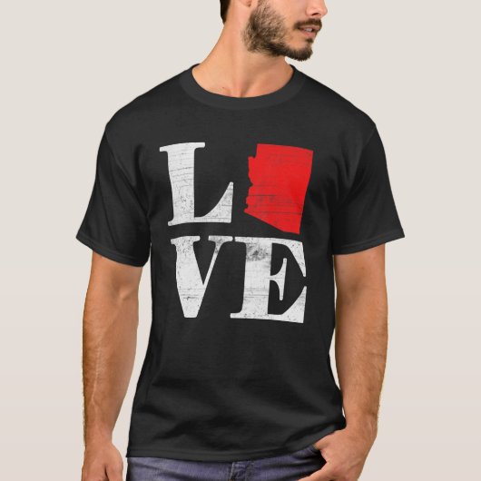 Proud America Citizen State Flag Land Map Love Ari T-Shirt (Vorderseite)