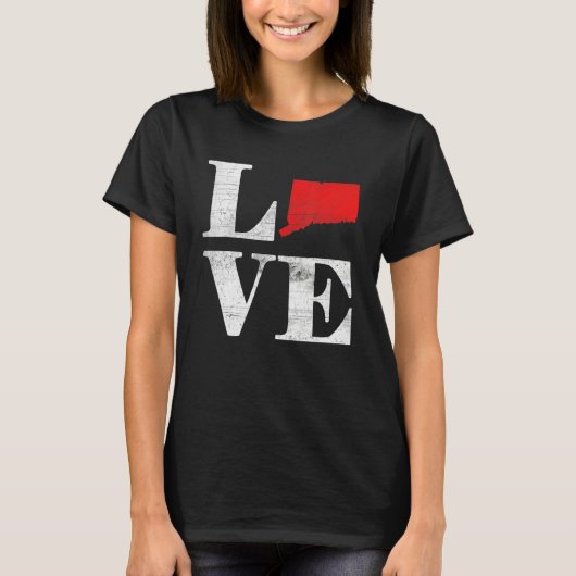 Proud America Citizen State Flag Land Map Love Con T-Shirt (Vorderseite)