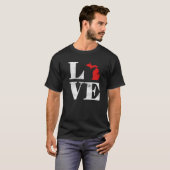 Proud America Citizen State Flag Land Map Love Mic T-Shirt (Vorne ganz)