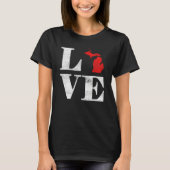 Proud America Citizen State Flag Land Map Love Mic T-Shirt (Vorderseite)