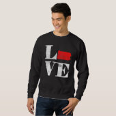 Proud America Citizen State Flag Land Map Love Pen Sweatshirt (Vorne ganz)