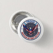 Proud American Air Force Brother Button (Vorne & Hinten)