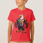 PROUD AMERICAN BALD EAGLE Patriotic T-Shirt (Vorderseite)