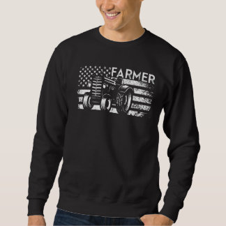 Proud American Bauer Traktoren Bauern Kostüm Fa Sweatshirt