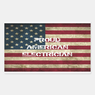 Proud American Electrical Sticker