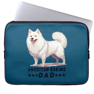 Proud American Eskimo Vater Dog Lover Laptopschutzhülle