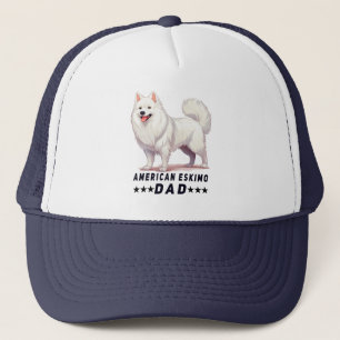 Proud American Eskimo Vater Dog Lover Truckerkappe