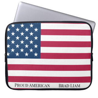Proud American Flag Patriotic USA Laptopschutzhülle
