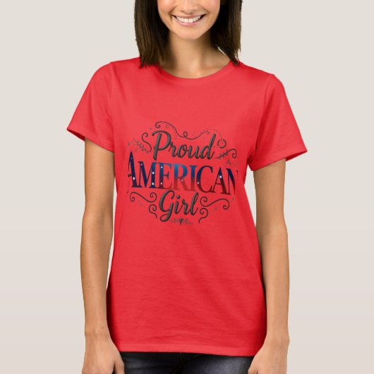 Proud American Girl T-Shirt (Vorderseite)