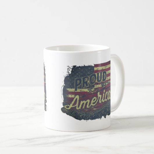 Proud American Kaffeetasse (VorderseiteRechts)
