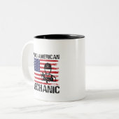 Proud American Mechanical Labour Day Tasse (Vorderseite Links)