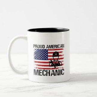 Proud American Mechanical Labour Day Tasse