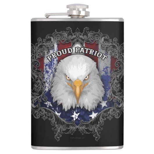 Proud American Patriot Flachmann (Vorderseite)