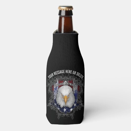 Proud American Patriot Flasche Cooler Flaschenkühler (Flaschenvorderseite)