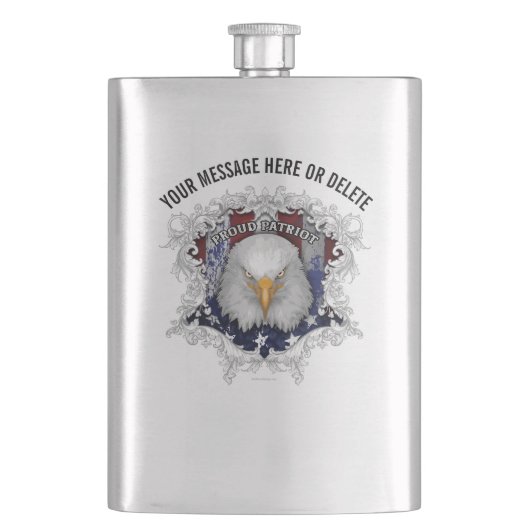Proud American Patriot Flask Flachmann (Vorderseite)