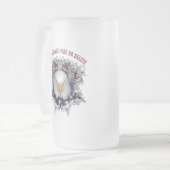 Proud American Patriot Mattiert Glass Beer Tasse (Vorderseite Links)