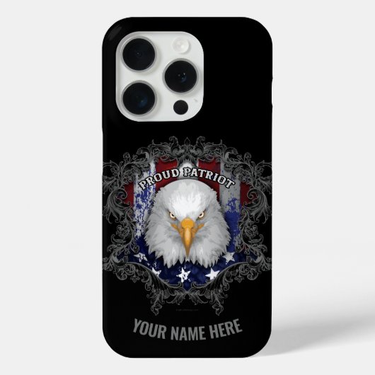 Proud American Patriot (personalisiert) Case-Mate iPhone Hülle (Rückseite)