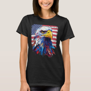 Proud American Patriotic Eagle USA Flag 4. Juli F T-Shirt
