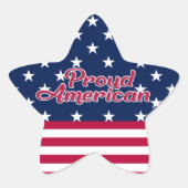 Proud American patriotic stars & stripes Stern-Aufkleber (Vorderseite)