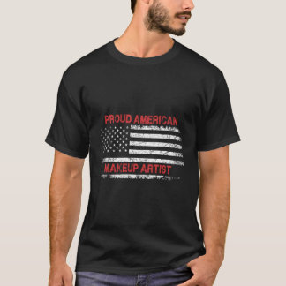 Proud American Patriotic USA Flag Geschenk Makeup T-Shirt