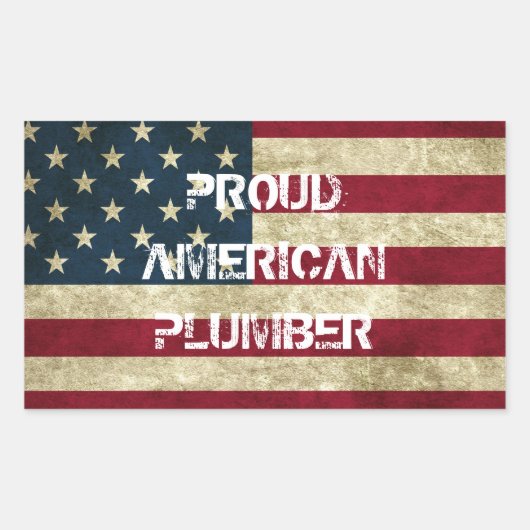 Proud American Plumber Aufkleber (Vorderseite)