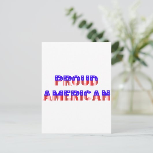 Proud American Postkarte (Stehend Vorderseite)