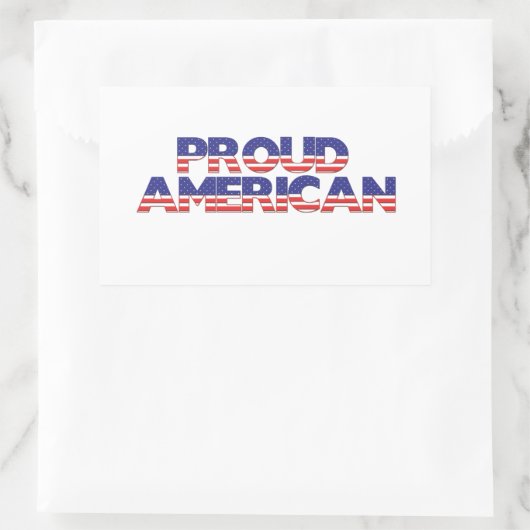 Proud American Rechteckiger Aufkleber (Tasche)