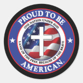 Proud American Sticker (Vorderseite)