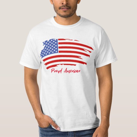 Proud American USA Flag T - Shirt (Vorderseite)