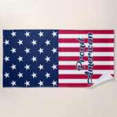 Proud American USA stars & stripes flagge patrioti Strandtuch (Vorderseite)