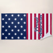Proud American USA stars & stripes flagge patrioti Strandtuch (Vorderseite)
