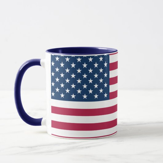 Proud Americans | Large 15 oz American Flag Mug Tasse (Links)