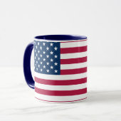 Proud Americans | Large 15 oz American Flag Mug Tasse (Vorderseite Links)
