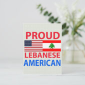 Proud-Amerikaner aus dem Libanon Postkarte (Stehend Vorderseite)
