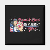 Proud & Loud New Jersey Girl Proud American Wo Magnet (Vorne)