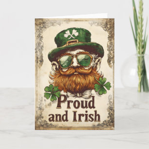 Proud and Irish St. Patrick's Day Feiertagskarte