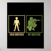 Proud Army Brother I-navy Airforce Seal Ranger  Poster (Vorne)