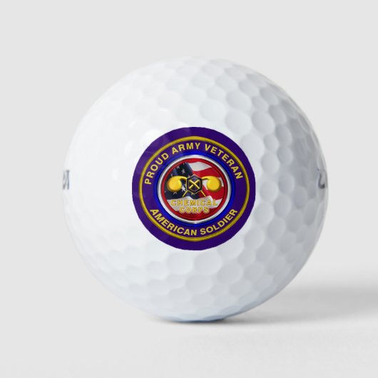 Proud Army Chemical Corps Veteran Golfball (Vorderseite)