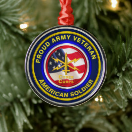 Proud Army Cyber Corps Veteran Keepake Weihnachten Ornament Aus Metall