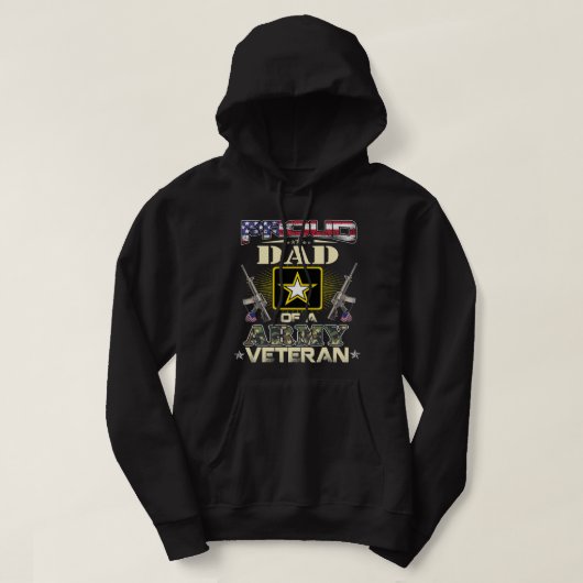 Proud Army Dad Veteran USA Flag Gifts For Fathers  Hoodie (Design vorne)