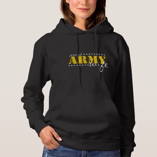 Proud Army Ehefrau Hoodie Sweatshirt (Vorderseite)