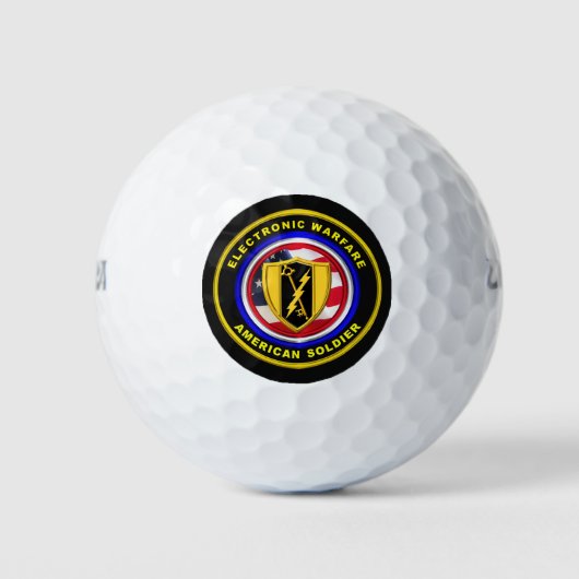 Proud Army Electronic Warfare Veteran Golfball (Vorderseite)