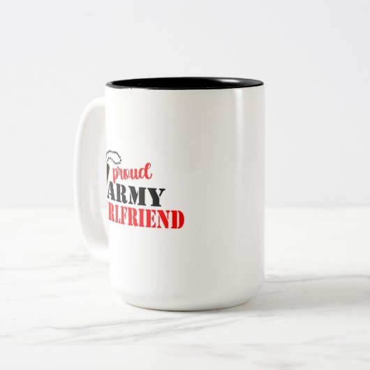 Proud Army Girlfriend Coffee Tasse (Vorderseite Links)
