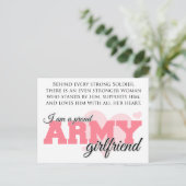 Proud Army Girlfriend Postkarte (Stehend Vorderseite)