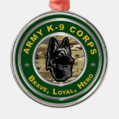 Proud Army K-9 Corps Ornament Aus Metall (Vorne)