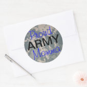 Proud Army Momma Runder Aufkleber (Umschlag)
