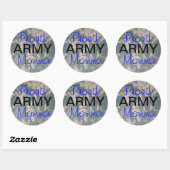 Proud Army Momma Runder Aufkleber (Blatt)