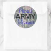 Proud Army Momma Runder Aufkleber (Tasche)