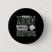 Proud Army National Guard Brother Military Family Button (Vorderseite)