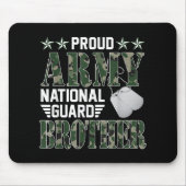 Proud Army National Guard Brother Military Family Mousepad (Vorne)